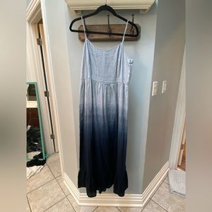 Madewell Blue Dip Dyed Dress